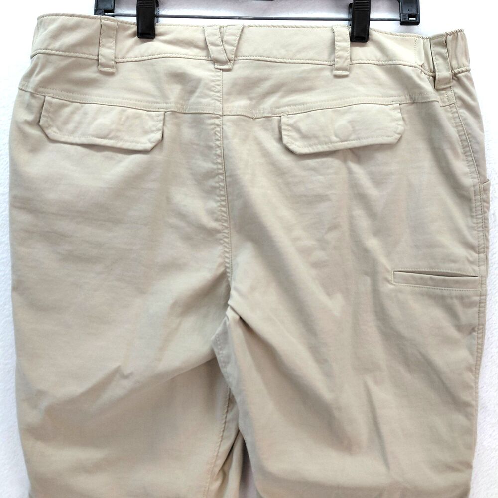 Duluth Trading Pants Women Size 14x31 Beige Cargo Dry on the Fly Bootcut Hiking - Picture 9 of 11